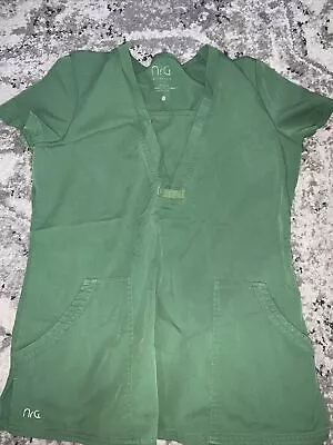 NRG Womens S Small Scrub Top Small Green Two Pocket By Barco • $10