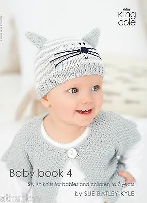King Cole Baby Book 4  By Sue Batley-Kyle. Knitting Book Over 30 Items To Knit • £9.49