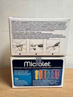 2x  100 Microlet Coloured Lancets Diabetes Test Silicone Coated Coloured  Lancet • £9.99