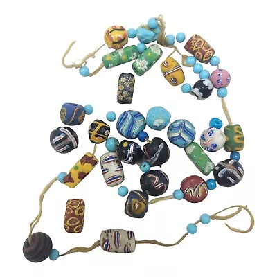 Lot Of Antique Venetian Trade Beads 1800s To Early 1900s Colorful • $10