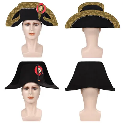Napoleon Cosplay Hat Presidential Cap Adult Fancy Dress Costume Hair Accessory • £14.39