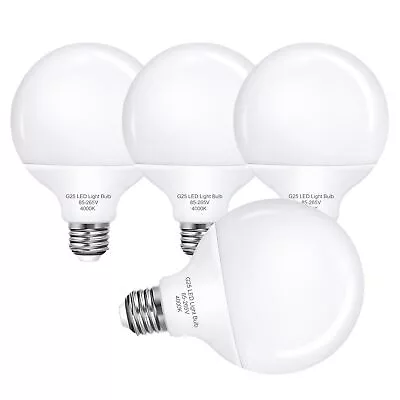 G25 LED Globe Bulb 60 Watt Equivalen Vanity Light Bulbs For Bathroom 4000K ... • $23.94