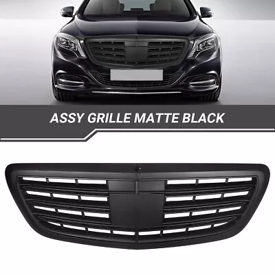 Matte Black Front Upper Grille Grill For Mercedes-Benz W222 S-CLASS 2013-2020 US • $133.50