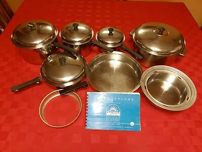 Vintage Steelco Stainless Cookware Set & Original Booklet • $165