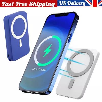 Wireless Mobile Power 10000mah Portable Battery Charger For IPhone 12/13/14 UK • £12.95