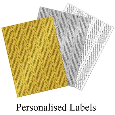 £3.50 • Buy GOLD SILVER Or WHITE Address Labels - 260 Personalised Printed Sticky  Stickers