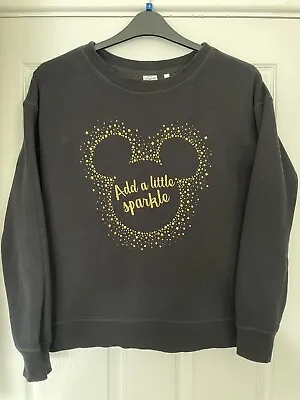 £10 • Buy Next Mickey Mouse Black Cotton Sweatshirt- Size S