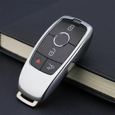 Silver TPU Car Remote Smart Key Case Cover Fits Mercedes-Benz A B C E S G-Class • $12