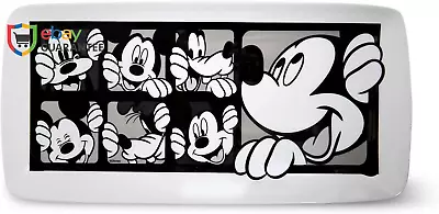 Disney Mickey Mouse Grid Serving Tray - Durable Porcelain Multi-Use Platter For • $76.87