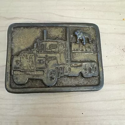 Vintage 70’s MACK TRUCK Semi Tractor Metal Brass BELT BUCKLE! Super Cool! L@@K! • $2.99