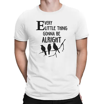 Mens ORGANIC Cotton T-Shirt EVERY LITTLE THING GONNA BE ALRIGHT Reggae Jamaican • £8.95
