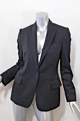 Womans Stella McCartney Black Cotton Blazer Jacket Size 40 • $39.99