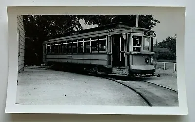 Vintage Photo Snapshot Baltimore Transit Co Trolley Streetcar #5600 Pimlico Sign • $6.99