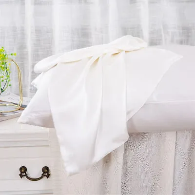 100% Mulberry Silk Pillowcase For Hair And Skin Health Breathable Pillow Covers • £19.99