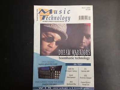 Music Technology Magazine April 1991 Dream Warrior Alesis Quadraverb Plus • $9.93