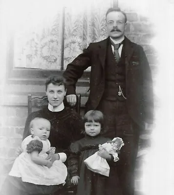 £21.99 • Buy Victorian Cabinet Card Photo Family Children Doll Tranmere Birkenhead Studio