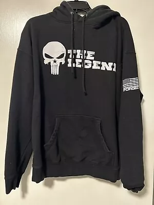 The Legend  Forged XL Men’s Black Sweater With Flag And Skull ￼ • $10