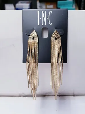 INC Gold-tone Snake Chain Multi-row Drop Earrings • $10