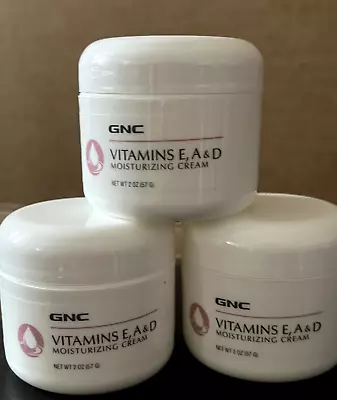 3X GNC Vitamins E A & D Moisturizing Face Cream 2oz Exp 03/2025 New • $19.99