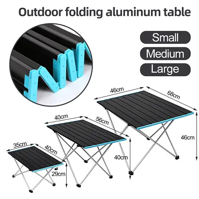 Camping Folding Table Picnic Outdoor Foldable Table Aluminium Portable BBQ Desk • $19.99