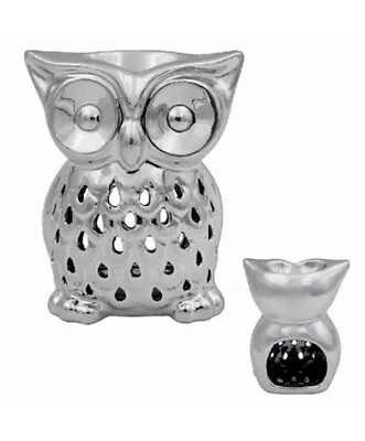 £6.99 • Buy  Owl Oil/ Wax  Melt Warmer, Burner Tealight Holder Approx 11cm Aroma Silver