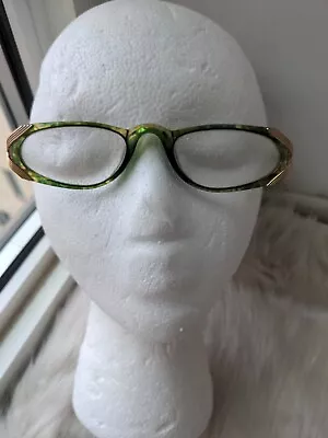 $59.99 • Buy Vintage CHRISTIAN DIOR Women's Eyglass Frames * Green + Gold * 51[]20-130 * 2596
