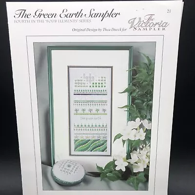 Victoria Sampler The Green Earth SAMPLER Thea Dueck Cross Stitch Pattern 1999 • $11.99