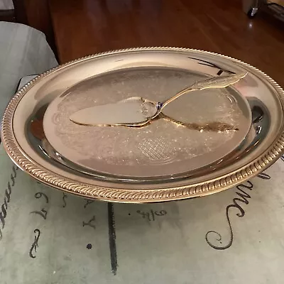 Cake Stand & Trowel Gold Plated • $20