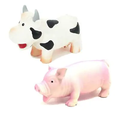 Rosewood Grunters Squeaky Dog Toy Latex Pig Or Cow • £8.51