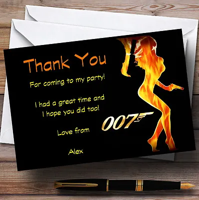 Bond Girl James Bond Personalised Party Thank You Cards • £9.99