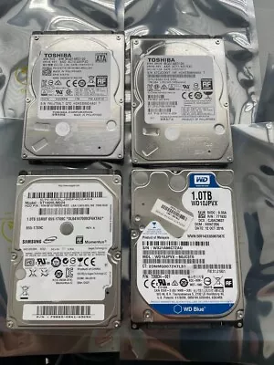 JOB LOT Of 4 X 1TB 2.5  HDD's. Toshiba WD & Samsung FULLY TESTED & GUARANTEED • £80