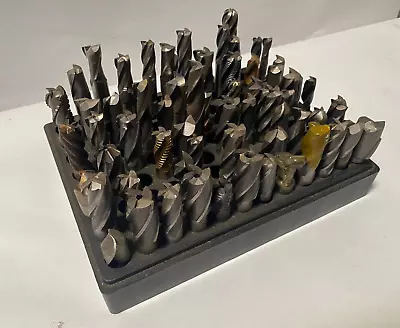 Large Lot Of HSS Machinist Tool End Mills Bits Cutter Roughers Bridgeport 26 Lbs • $26