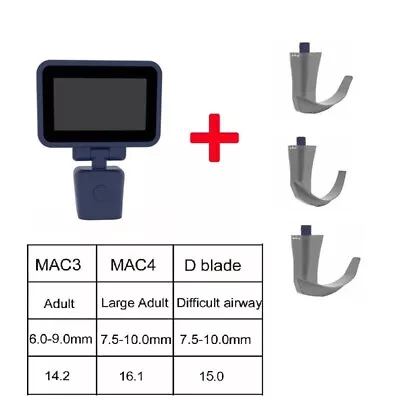 Digital Video Laryngoscope 3 Reusable Sterilizable Blades With Free Suitcase • $664.05