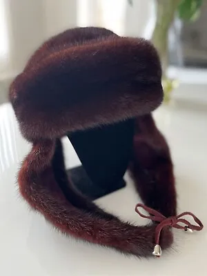 HPI Of SWEDEN OBERWALDER WIEN Real Brown Mink Fur Woman’s Hat • $449