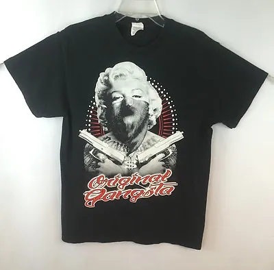 Marilyn Monroe ORIGINAL GANGSTER  Men's T-shirt Guns Outlaw Bandana Sz M Medium • $17.75