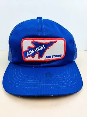 Vintage Air Force USA Military Patch Trucker Hat Snapback Cap • $15