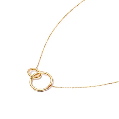 JAK JAES Pre-Loved 9k Gold Interlocking Ring Pendant. Jewellery 02-00-0009 • £109.99