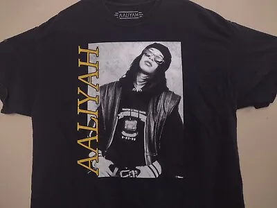 Aaliyah Retro Hip Hop T-Shirt Men's Size XL Princess Of R&B Black Shirt • $9.99