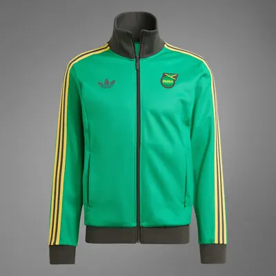 Adidas Originals Jamaica Beckenbauer Men's Track Top In Green Limited Stock • £110