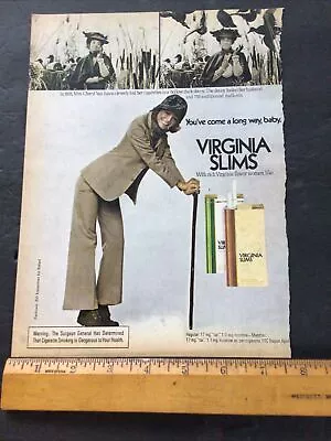 Virginia Slims Cigarettes Ad Clipping Original Vintage Magazine Print 1970s A6 • $9.99