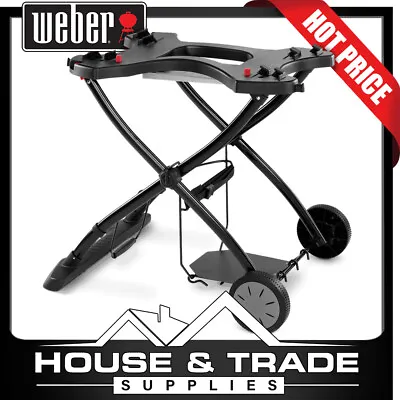 Weber BBQ Patio Cart Suits Q 1000/2000 Series Folding Collapsible 6579 • $219