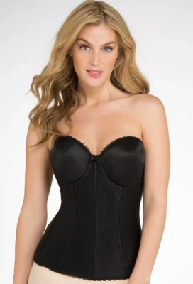 $30 • Buy Va Bien Black Longline Convertible Bustier, US 40DDD