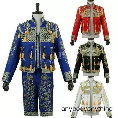 Mens Spanish Bullfighter Matador Outfit Fermin Suit Jacket Pant Cosplay Costume • $88.15