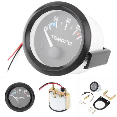 Universal 2  52mm Car Truck Auto Water Temperature Temp Gauge Meter With Sensor • $10.06