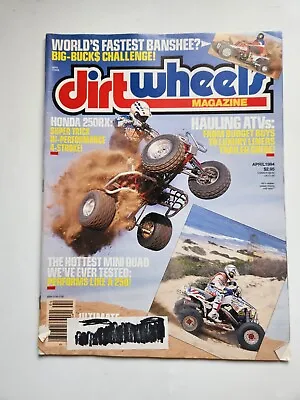 Vintage April 1994 Dirt Wheels ATV Magazine Honda Yamaha Suzuki Kawasaki Polaris • $40