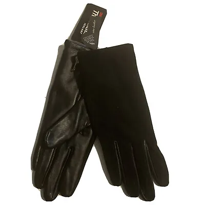 Women’s S/M 3M Gloves Thinsulate 40g Black Suede Leather NEW Side Zipper Tech • $8.97