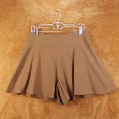 VINCE Womens Shorts Size 8 Brown Linen Blend Flounce Flare Wide Leg $195 • $54.88