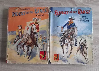 Riders Of The Range Annual Vintage Eagle Hardback Book Bundle X 2 (1950's Era) • £12.50