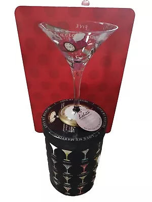 Lolita Love My Martini It's 5 O'Clock Somewhere Hand Painted 10oz Martini Glass • $24.99