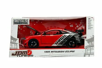 Jada Jdm Tuners 1995 Mitsubishi Eclipse Red 1:24 Diecast Model Car  #88 • $24.95